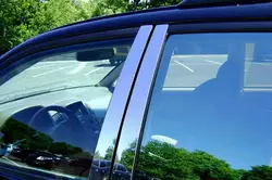 Молдинг дверних стійок (10 шт, нерж.) для Ford Fiesta 2008-2017 рр