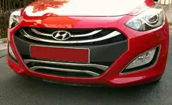 Накладки на нижню решітку тип 2 (нерж) для Hyundai I-30 2012-2017 рр