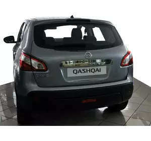 Накладка над номером (нерж.) Без кнопки, OmsaLine - Італійська нержавійка для Nissan Qashqai 2010-2014рр