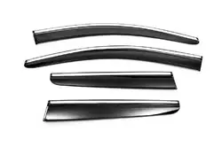 Вітровики з хромом (4 шт., Sunplex Chrome) для Peugeot 3008 2016-2024 рр