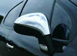 Накладки на дзеркала (2 шт) OmsaLine - Італійська нержавійка для Peugeot 207