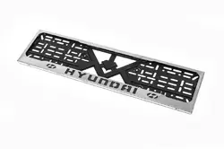 Рамка під номер хром Hyundai (1 шт, нержавіюча сталь) для Тюнінг Hyundai