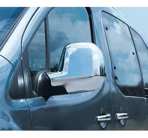Накладки на дзеркала (2 шт, пласт) OmsaLine для Opel Combo 2019-2024 рр