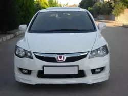 Накладка на передній бампер 2009-2011 (під фарбування) для Honda Civic Sedan VIII рр