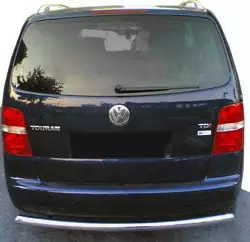 Задній захист AK002 (1 шт, нерж) для Volkswagen Touran 2003-2010 рр