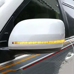 Кришки дзеркал (з LED повторителем, стиль 2020) Білий колір для Toyota Land Cruiser 200