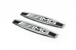Наклейки на крила (2 шт., метал) Elegance для Mercedes A-сlass W176 2012-2018рр