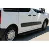 Бокові пороги Allmond Black (2 шт., алюміній) для Citroen Berlingo 2008-2018 рр Бокові пороги Allmond Black (2 шт., алюміній) для Citroen Berlingo 2008-2018 рр