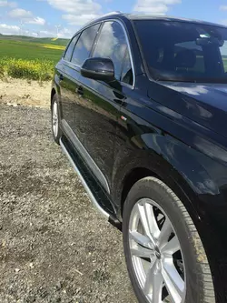 Бокові пороги Fullmond (2 шт., Алюміній) для Ауди Q7 2015-2024 рр Бокові пороги Fullmond (2 шт., Алюміній) для Ауди Q7 2015-2024 рр