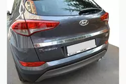 Уцінка Кромка над номером (2015—2018, верхня, широка, нерж) для Hyundai Tucson TL 2016-2021рр Уцінка Кромка над номером (2015—2018, верхня, широка, нерж) для Hyundai Tucson TL 2016-2021рр