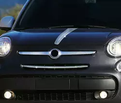 Смужка на капот (нерж.) для Fiat 500/500L Смужка на капот (нерж.) для Fiat 500/500L