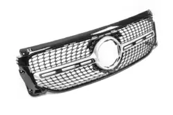 Передня решітка Diamond Silver З місцем під камеру для Mercedes GLB X247 2019-2024 рр Передня решітка Diamond Silver З місцем під камеру для Mercedes GLB X247 2019-2024 рр