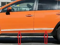 Дверні молдинги (4 шт, пласт) для Subaru XV 2011-2017 рр Дверні молдинги (4 шт, пласт) для Subaru XV 2011-2017 рр