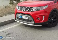 Передній захист Texas (60мм, нерж) для Suzuki Vitara 2015-2024 рр Передній захист Texas (60мм, нерж) для Suzuki Vitara 2015-2024 рр