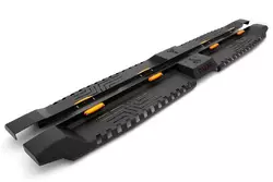 Бокові пороги Dakar V2 з LED (2 шт, метал) для Fiat Fullback 2016-2024 рр Бокові пороги Dakar V2 з LED (2 шт, метал) для Fiat Fullback 2016-2024 рр