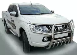 Бокові пороги X5-тип (2 шт., алюм) для Fiat Fullback 2016-2024 рр Бокові пороги X5-тип (2 шт., алюм) для Fiat Fullback 2016-2024 рр