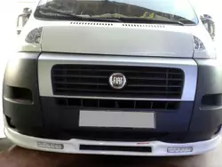 Передня накладка 2006-2013 (вузька з LED, під фарбування) для Fiat Ducato 2006-2024 та 2014-2024 рр Передня накладка 2006-2013 (вузька з LED, під фарбування) для Fiat Ducato 2006-2024 та 2014-2024 рр