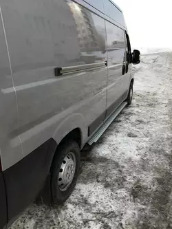 Бокові пороги Allmond Grey (2 шт., алюм.) Коротка база для Fiat Ducato 2006-2024 та рр Бокові пороги Allmond Grey (2 шт., алюм.) Коротка база для Fiat Ducato 2006-2024 та рр