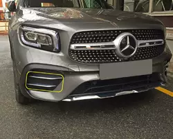 Бокові накладки на передній бампер (нерж) для Mercedes GLB X247 2019-2024 рр Бокові накладки на передній бампер (нерж) для Mercedes GLB X247 2019-2024 рр