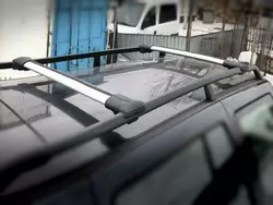 Перемички на звичайні рейлінги без ключа Can V1 (2 шт) до 138 см, Сірі для Volkswagen T5 Multivan 2003-2010 рр Перемички на звичайні рейлінги без ключа Can V1 (2 шт) до 138 см, Сірі для Volkswagen T5 Multivan 2003-2010 рр