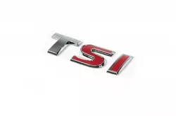 Напис TSI (косою шрифт) T - хром, SI - червона для Volkswagen Tiguan 2007-2016 рр Напис TSI (косою шрифт) T - хром, SI - червона для Volkswagen Tiguan 2007-2016 рр