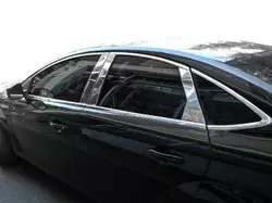 Молдинг дверних стійок (нерж) для Ford Fusion 2012-2020 рр Молдинг дверних стійок (нерж) для Ford Fusion 2012-2020 рр