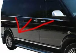 Нижня окантовка вікон (6 частин, нерж) Довга база для Volkswagen T5 Multivan 2003-2010 рр Нижня окантовка вікон (6 частин, нерж) Довга база для Volkswagen T5 Multivan 2003-2010 рр