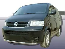 Нижня одинарна губа (нерж) 60мм для Volkswagen T5 Multivan 2003-2010 рр Нижня одинарна губа (нерж) 60мм для Volkswagen T5 Multivan 2003-2010 рр