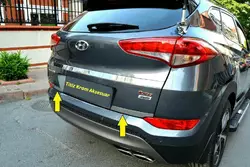 Накладка на кант багажника (2 частини, нерж) для Hyundai Tucson TL 2016-2021рр Накладка на кант багажника (2 частини, нерж) для Hyundai Tucson TL 2016-2021рр