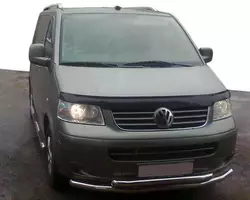 Нижня подвійна губа 60 / 48мм (нерж) 51 на 42мм для Volkswagen T5 Multivan 2003-2010 рр Нижня подвійна губа 60 / 48мм (нерж) 51 на 42мм для Volkswagen T5 Multivan 2003-2010 рр