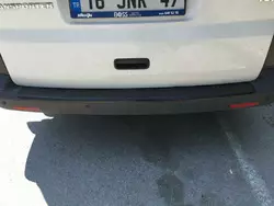 Накладка на задній бампер з загином (Карбон) для Volkswagen T5 Multivan 2003-2010 рр Накладка на задній бампер з загином (Карбон) для Volkswagen T5 Multivan 2003-2010 рр