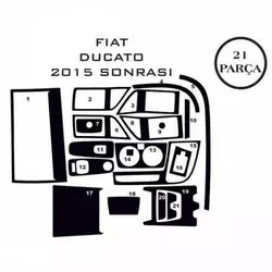 Накладки на панель (2014-2024) Карбон для Fiat Ducato 2006-2024 та 2014-2024 рр Накладки на панель (2014-2024) Карбон для Fiat Ducato 2006-2024 та 2014-2024 рр