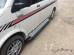 Бокові пороги Rainbow (2 шт., алюм) Коротка база для Volkswagen T5 Multivan 2003-2010 рр Бокові пороги Rainbow (2 шт., алюм) Коротка база для Volkswagen T5 Multivan 2003-2010 рр