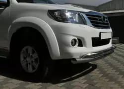 Передній захист ST017 (нерж.) для Toyota Hilux 2006-2015 рр Передній захист ST017 (нерж.) для Toyota Hilux 2006-2015 рр
