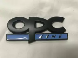 Металевий шильдик OPC Line (Чорний) для Тюнінг Opel