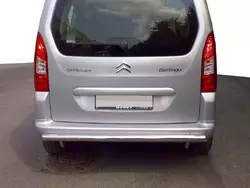 Задній захист (нерж.) 51 мм для Citroen Berlingo 2008-2018 рр Задній захист (нерж.) 51 мм для Citroen Berlingo 2008-2018 рр