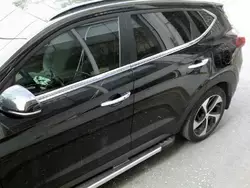 Нижня окантовка вікон (6 шт, нерж) OmsaLine - Італійська нержавійка для Hyundai Tucson TL 2016-2021рр Нижня окантовка вікон (6 шт, нерж) OmsaLine - Італійська нержавійка для Hyundai Tucson TL 2016-2021рр