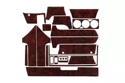 Накладки на панель Темне дерево для BMW 5 серія E-34 1988-1995 рр Накладки на панель Темне дерево для BMW 5 серія E-34 1988-1995 рр