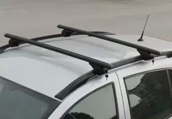 Перемички на звичайні рейлінги під ключ Bold Bar V1 (2 шт) Чорні для Subaru Forester 2013-2018 рр Перемички на звичайні рейлінги під ключ Bold Bar V1 (2 шт) Чорні для Subaru Forester 2013-2018 рр