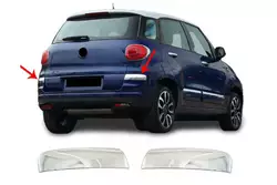 Накладка на кути бампера для 500L 2018-2024 (2 шт, нерж.) для Fiat 500/500L Накладка на кути бампера для 500L 2018-2024 (2 шт, нерж.) для Fiat 500/500L