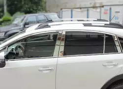Молдинги дверних стояків Libao (4 шт, пласт) для Subaru XV 2011-2017 рр Молдинги дверних стояків Libao (4 шт, пласт) для Subaru XV 2011-2017 рр