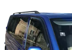 Чорні рейлінги Довга база, Пластикові ніжки для Volkswagen T5 Multivan 2003-2010 рр Чорні рейлінги Довга база, Пластикові ніжки для Volkswagen T5 Multivan 2003-2010 рр