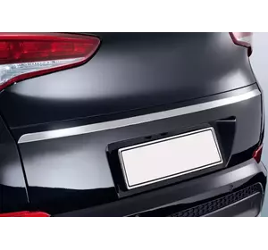 Кромка над номером (2015—2018, верхня, вузька, нерж) OmsaLine - Італійська нержавійка для Hyundai Tucson TL 2016-2021рр Кромка над номером (2015—2018, верхня, вузька, нерж) OmsaLine - Італійська нержавійка для Hyundai Tucson TL 2016-2021рр