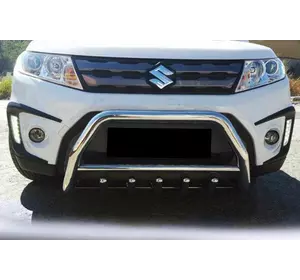 Кенгурятник WT003 (нерж) для Suzuki Vitara 2015-2024 рр