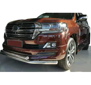 Передня дуга ST014 (2015-2024, нерж.) 60мм на 42мм для Toyota Land Cruiser 200 Передня дуга ST014 (2015-2024, нерж.) 60мм на 42мм для Toyota Land Cruiser 200