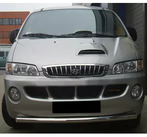 Передній захист ST008 (нерж.) для Hyundai H200, H1, Starex 1998-2007 рр Передній захист ST008 (нерж.) для Hyundai H200, H1, Starex 1998-2007 рр