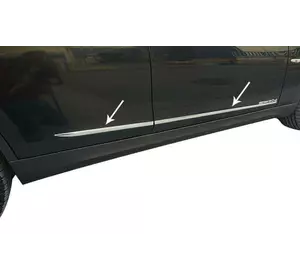 Молдинг дверний (4 шт, нерж) для Fiat Fullback 2016-2024 рр Молдинг дверний (4 шт, нерж) для Fiat Fullback 2016-2024 рр