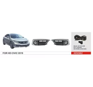 Противотуманки 2019-2021 (галогенні) для Honda Civic Sedan X рр
