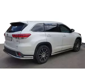 Задній захист AK005-2 (2 шт., нерж) для Toyota Highlander 2013-2019 рр Задній захист AK005-2 (2 шт., нерж) для Toyota Highlander 2013-2019 рр