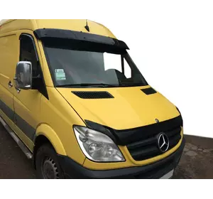 Козирок на лобове скло на рамі V1 (чорний глянець, 5мм) для Mercedes Sprinter W906 2006-2018 рр Козирок на лобове скло на рамі V1 (чорний глянець, 5мм) для Mercedes Sprinter W906 2006-2018 рр